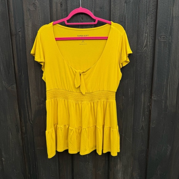 Torrid Super Soft Tie Front Keyhole Babydoll Top - Picture 10 of 11